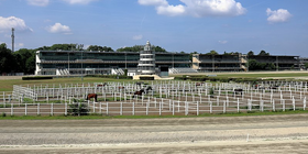 Panoraamansicht der Trabrennbahn Krieau