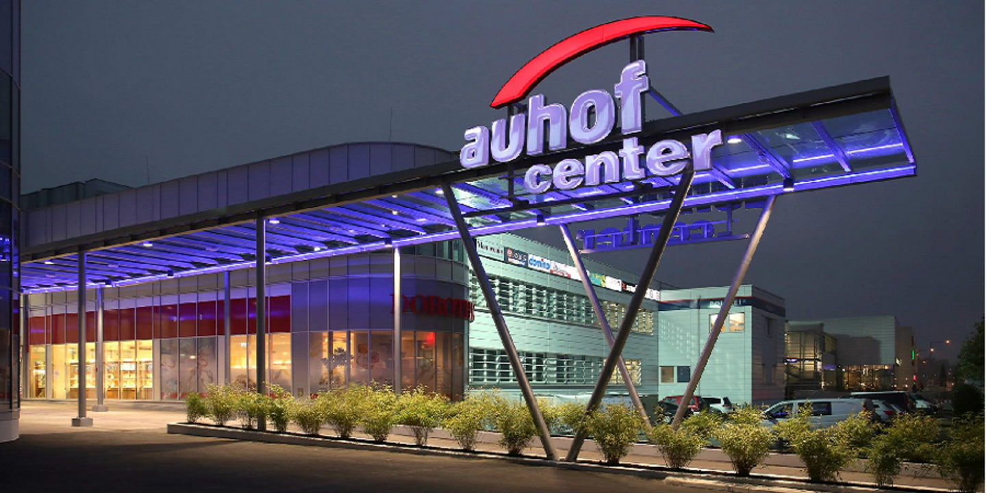 Logo des Auhof Center in Wien