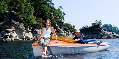 Elektroboot am Ottensteiner Stausee