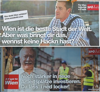 SPÖ Wahlplakat zur Wien Wahl