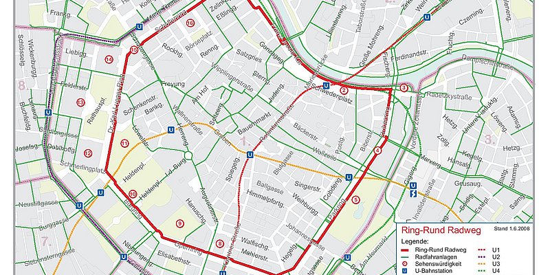 Karte des Radweg Ring Rund