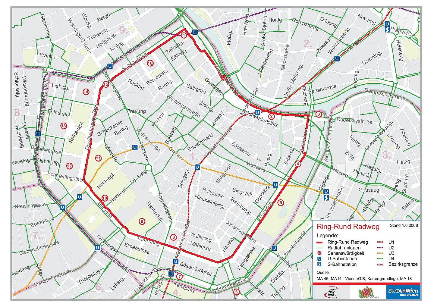 Karte des Radweg Ring Rund