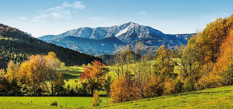 Blick auf die Gutsteiner Alpen