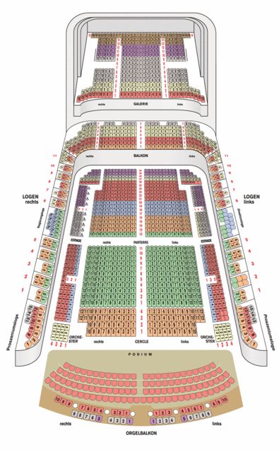 Sitzplan Großer Saal