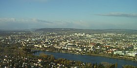 Blick vom Donauturm über Floridsdorf