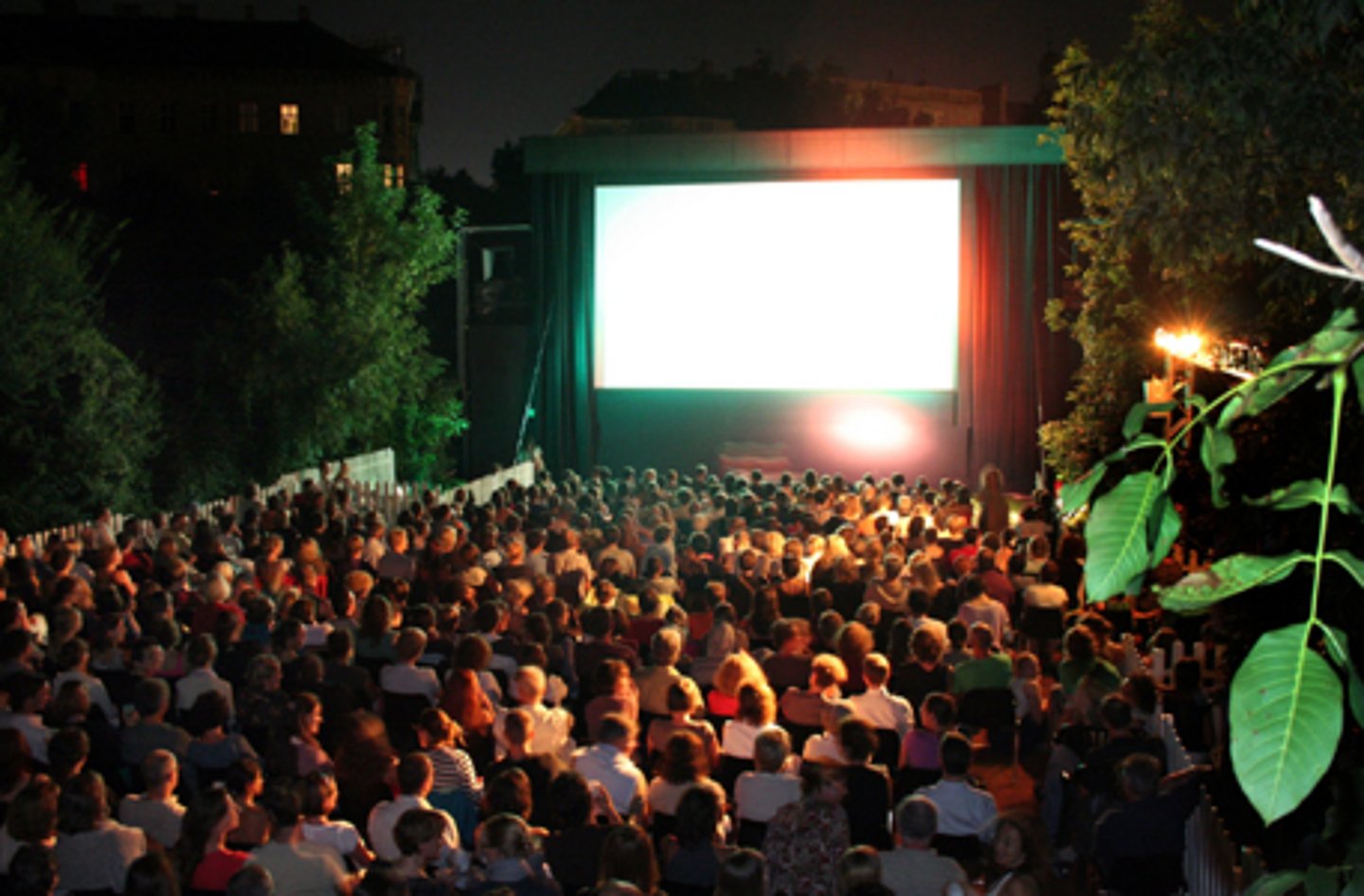 Begeistertes Publikum bei der Sommerkino-Vorstellung am Augartenspitz.