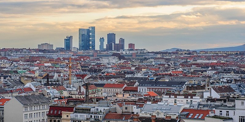 Skyline von Wien im Sommer