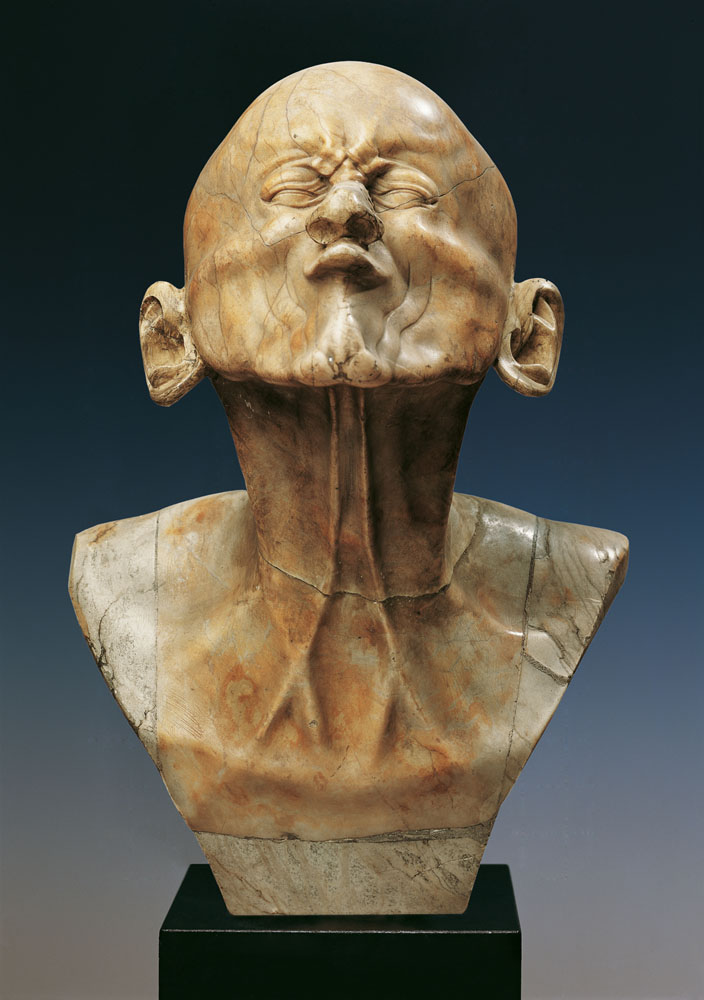 Werk des Bildhauers Messerschmidt mit Titel Schnabelkopf aus der Serie Charakterköpfe