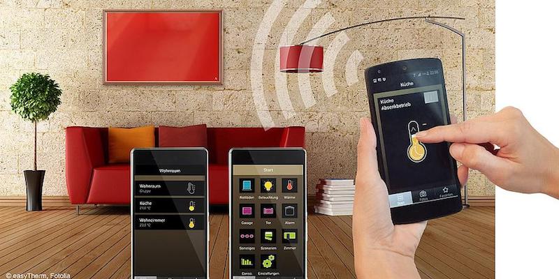 Bildheizung mit Fernbedienung und Smart Home Steuerung