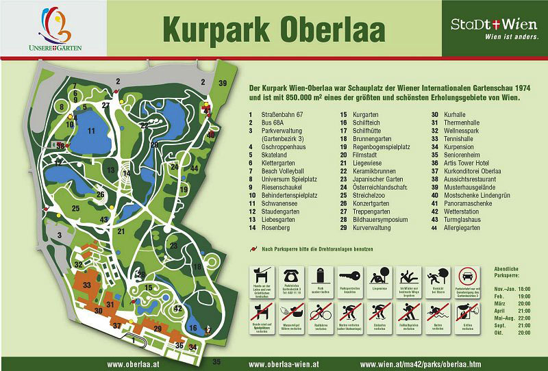 Kurpark Oberlaa Plan